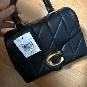 Coach Black or White Quilted Leather Handbag